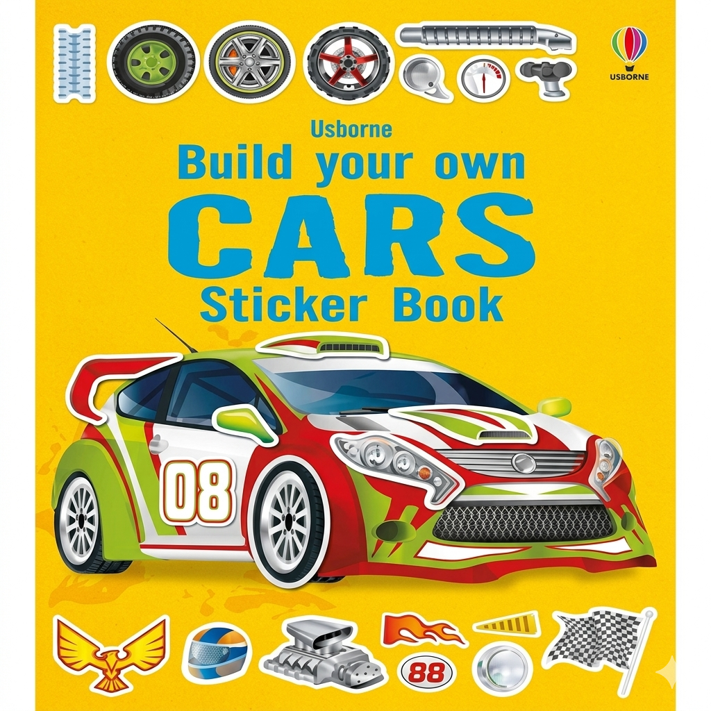 Usborne Build Your Own Cars Sticker Book